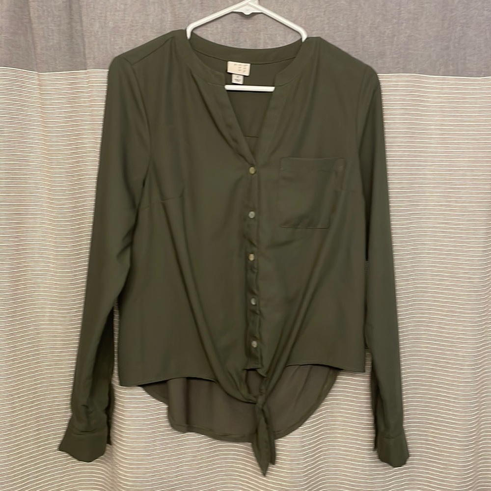 A new day blouse olive green small